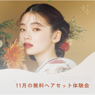 ❤11月ヘアセット体験会❤